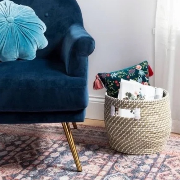 OPALHOUSE NWT Coiled straw round basket -large -12” - Picture 2 of 4